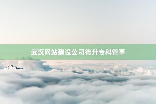 武汉网站建设公司德升专科管事
